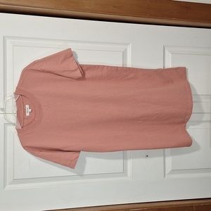 Madewell cotton t-shirt mini dress - S - dusty orange